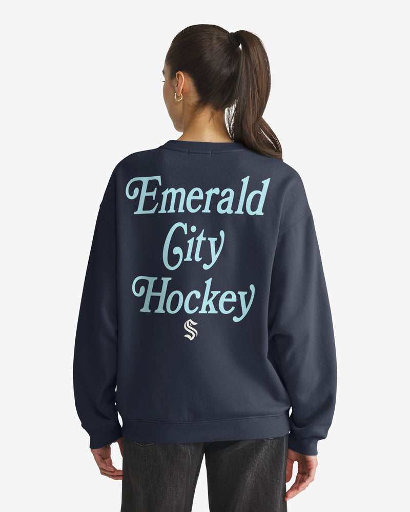 SEATTLE KRAKEN SHOUT IT OUT '47 WOMEN'S OVERSIZED CREW