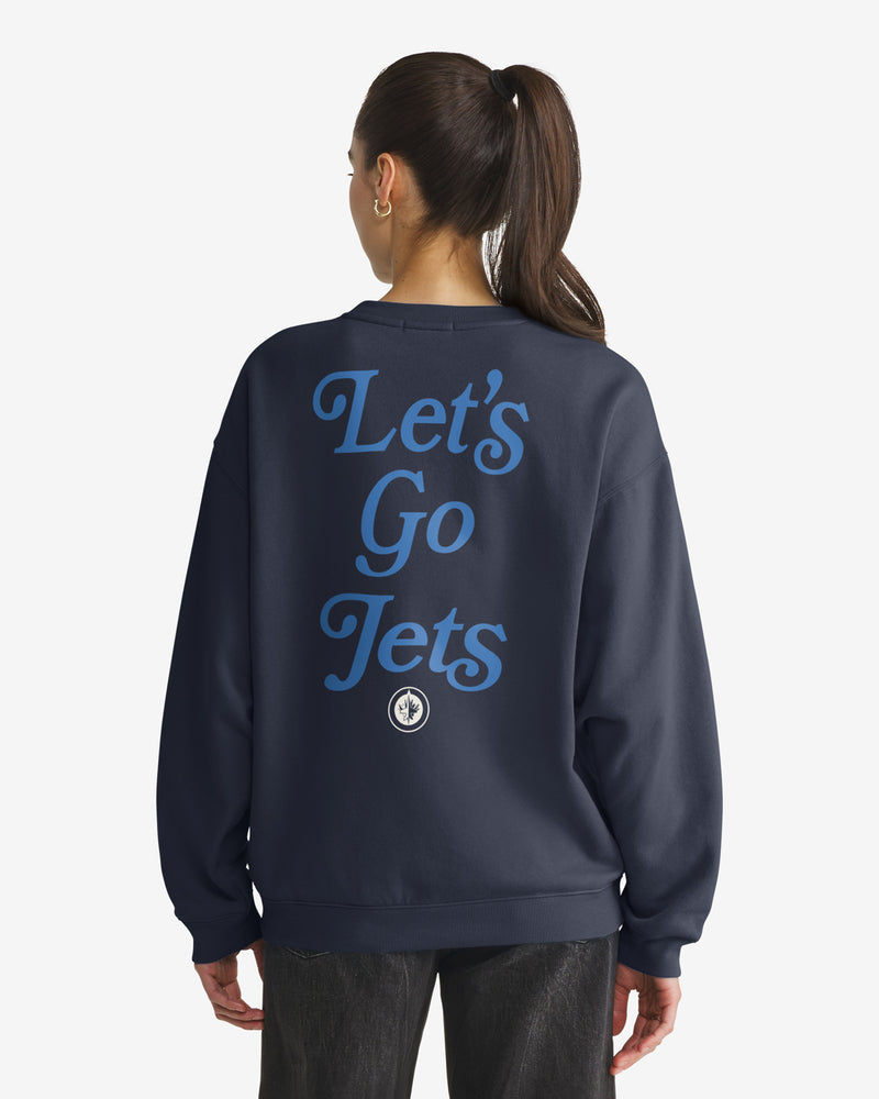WINNIPEG JETS SHOUT IT OUT '47 WOMEN'S OVERSIZED CREW