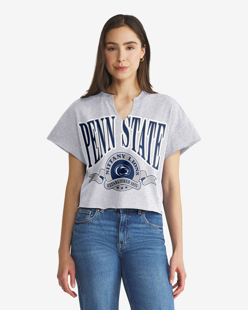 PENN STATE NITTANY LIONS BANNERS OUT '47 OVERSIZED NOTCH NECK TEE WOMENS