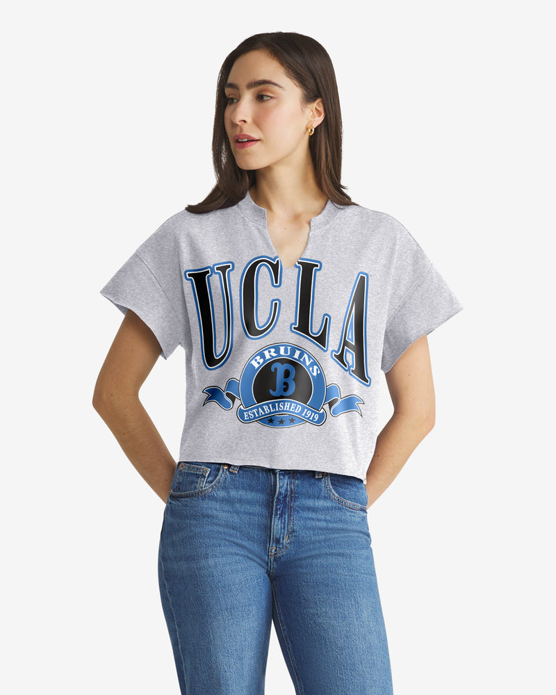UCLA BRUINS BANNERS OUT '47 OVERSIZED NOTCH NECK TEE WOMENS