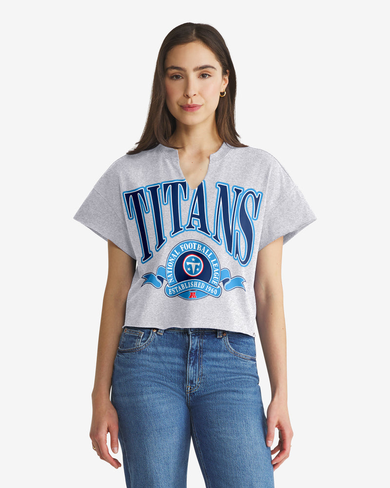 TENNESSEE TITANS BANNERS OUT '47 OVERSIZED NOTCH NECK TEE WOMENS
