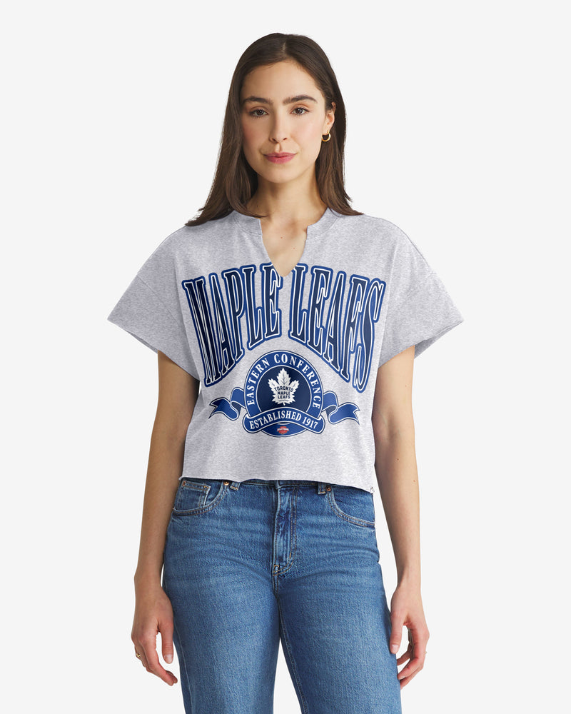 TORONTO MAPLE LEAFS BANNERS OUT '47 WOMEN'S OVERSIZED NOTCH NECK TEE