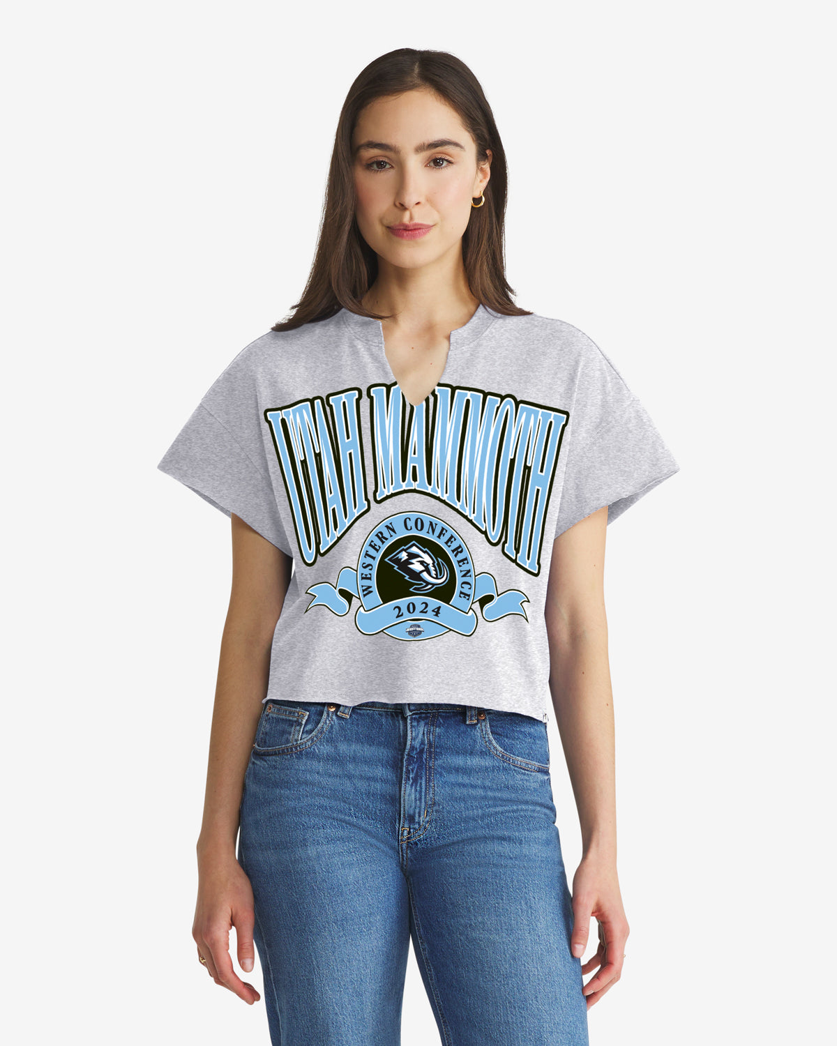 UTAH MAMMOTH BANNERS OUT '47 WOMEN'S OVERSIZED NOTCH NECK TEE