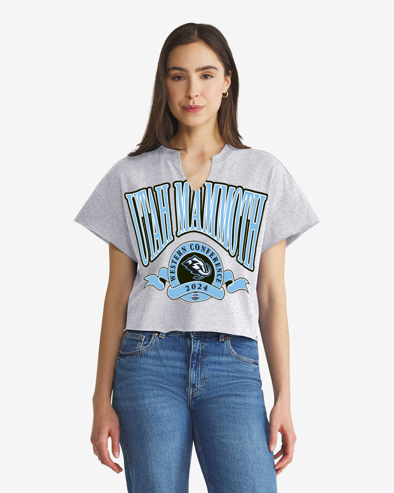 UTAH MAMMOTH BANNERS OUT '47 WOMEN'S OVERSIZED NOTCH NECK TEE