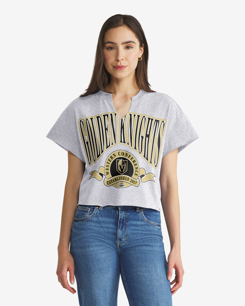 VEGAS GOLDEN KNIGHTS BANNERS OUT '47 WOMEN'S OVERSIZED NOTCH NECK TEE
