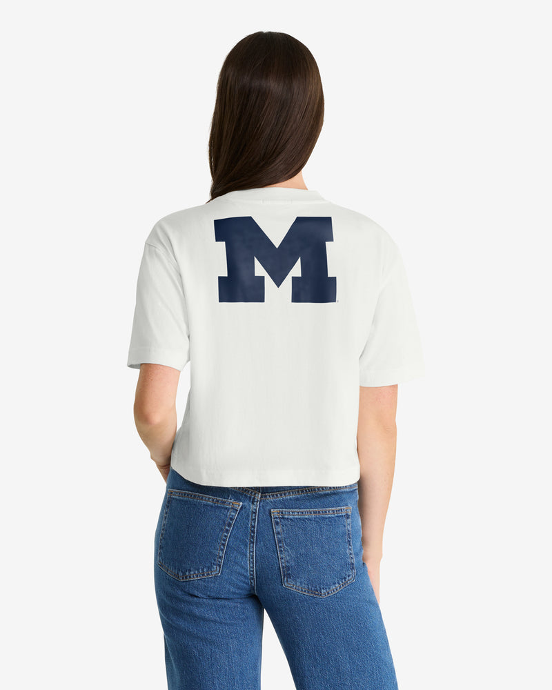 MICHIGAN WOLVERINES STRAIGHT THRU '47 REED CITY TEE WOMENS