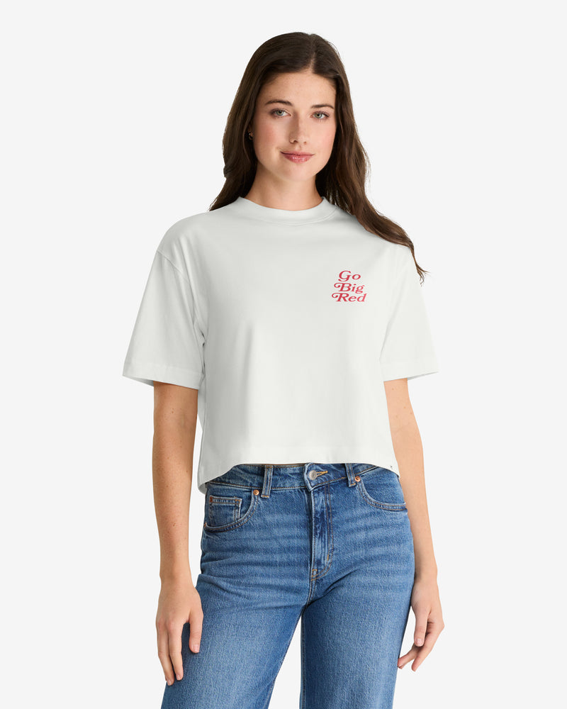 NEBRASKA CORNHUSKERS STRAIGHT THRU '47 REED CITY TEE WOMENS