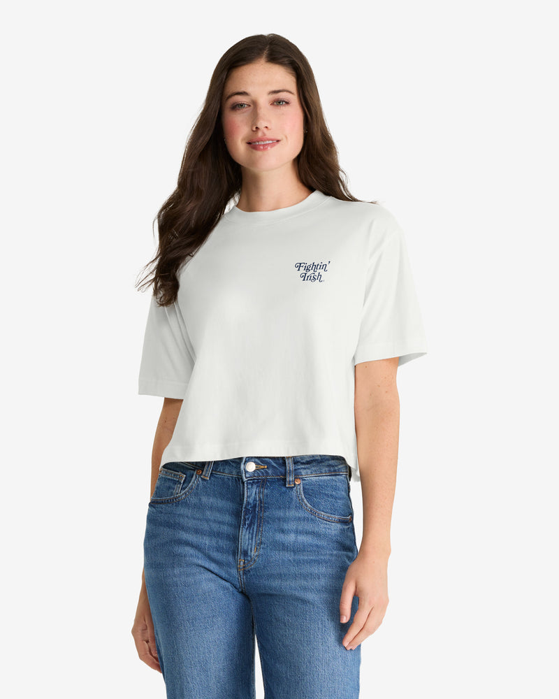 NOTRE DAME FIGHTING IRISH STRAIGHT THRU '47 REED CITY TEE WOMENS