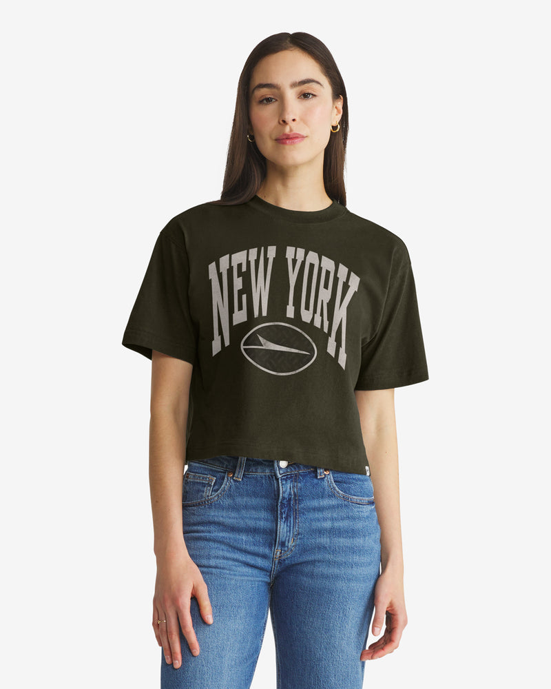 NEW YORK JETS RIVALRY SHALE '47 WOMEN'S REED CITY TEE