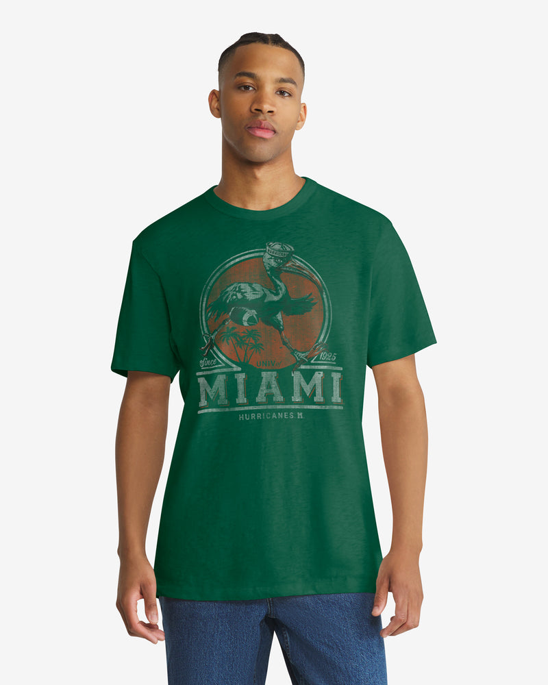MIAMI HURRICANES VINTAGE EMBLEM MARK '47 SCRUM TEE