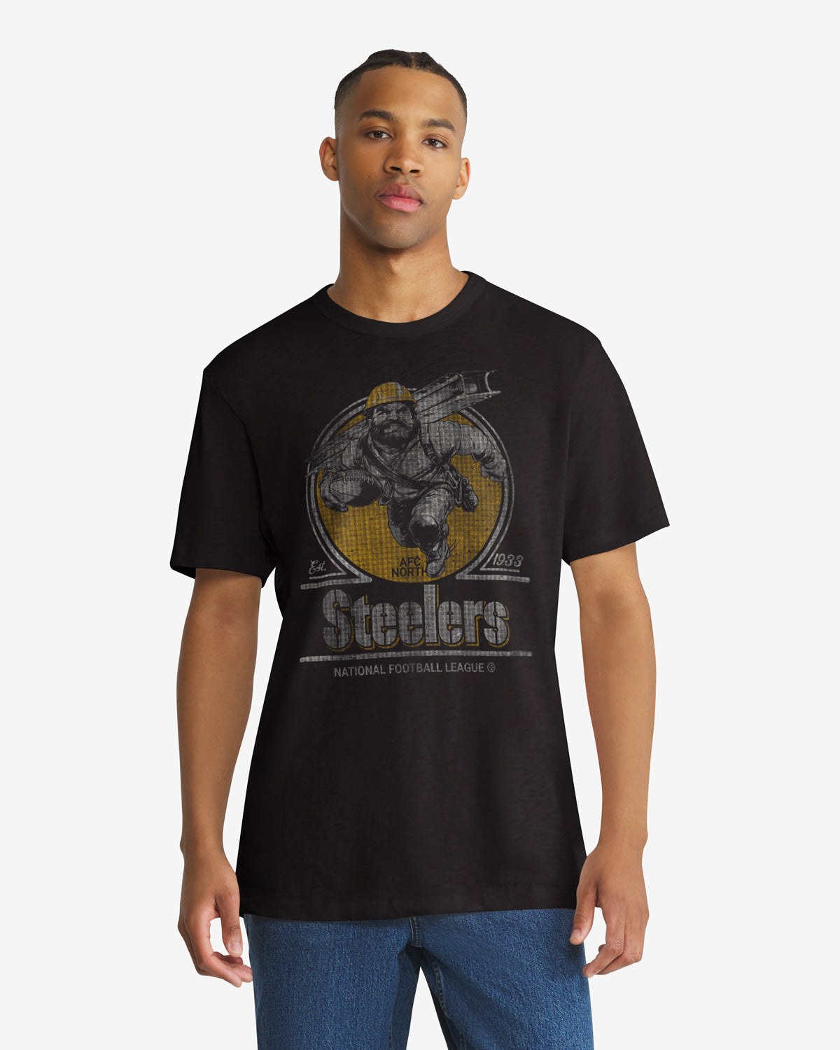 PITTSBURGH STEELERS HISTORIC EMBLEM MARK '47 SCRUM TEE
