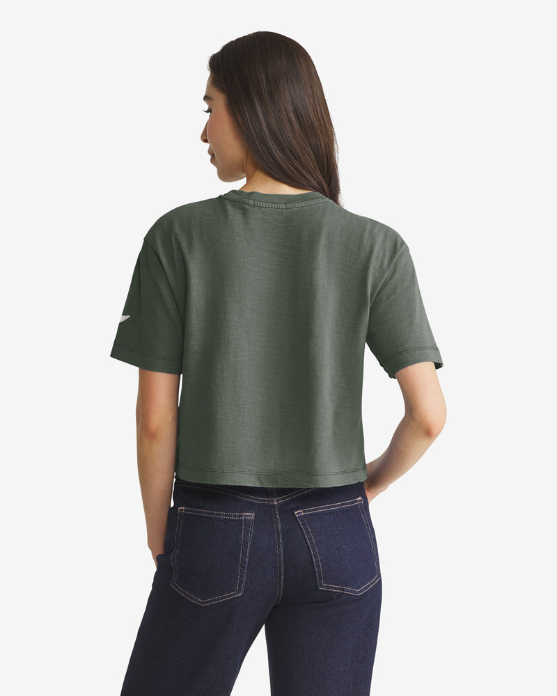 MIAMI HURRICANES VINTAGE ELMORE WELL WORN '47 HEAVY SLUB TEE WOMENS
