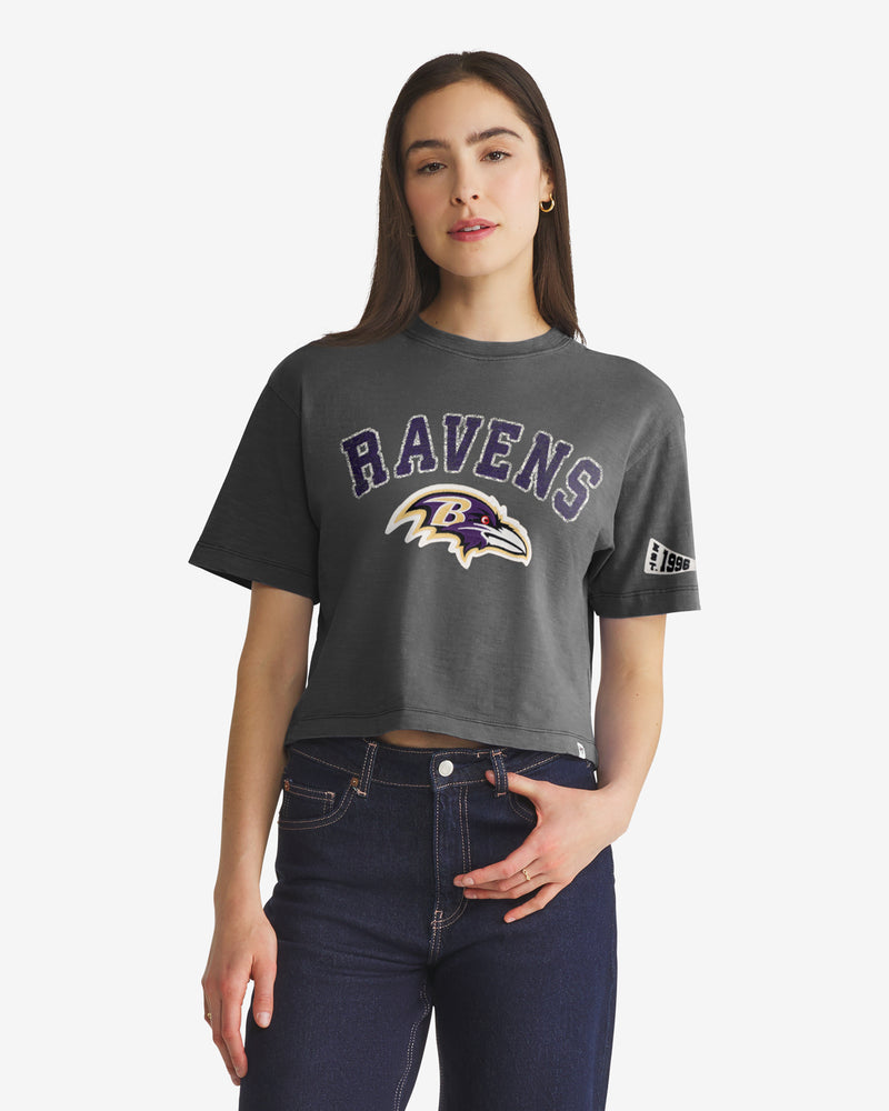 BALTIMORE RAVENS ELMORE WELL WORN '47 HEAVY SLUB TEE WOMENS