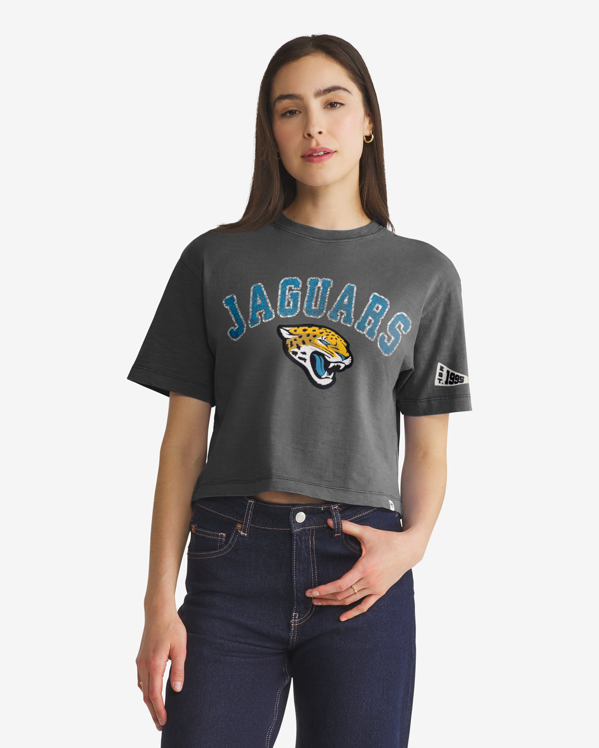 JACKSONVILLE JAGUARS ELMORE WELL WORN '47 HEAVY SLUB TEE WOMENS
