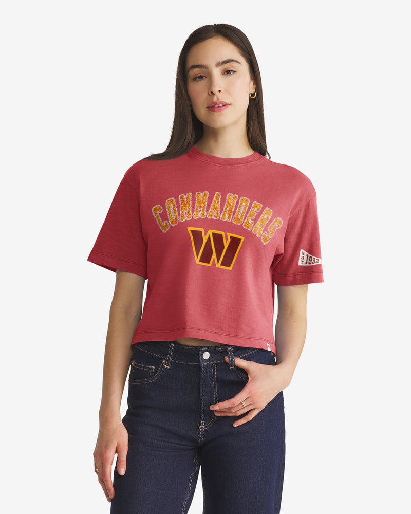 WASHINGTON COMMANDERS ELMORE WELL WORN '47 HEAVY SLUB TEE WOMENS