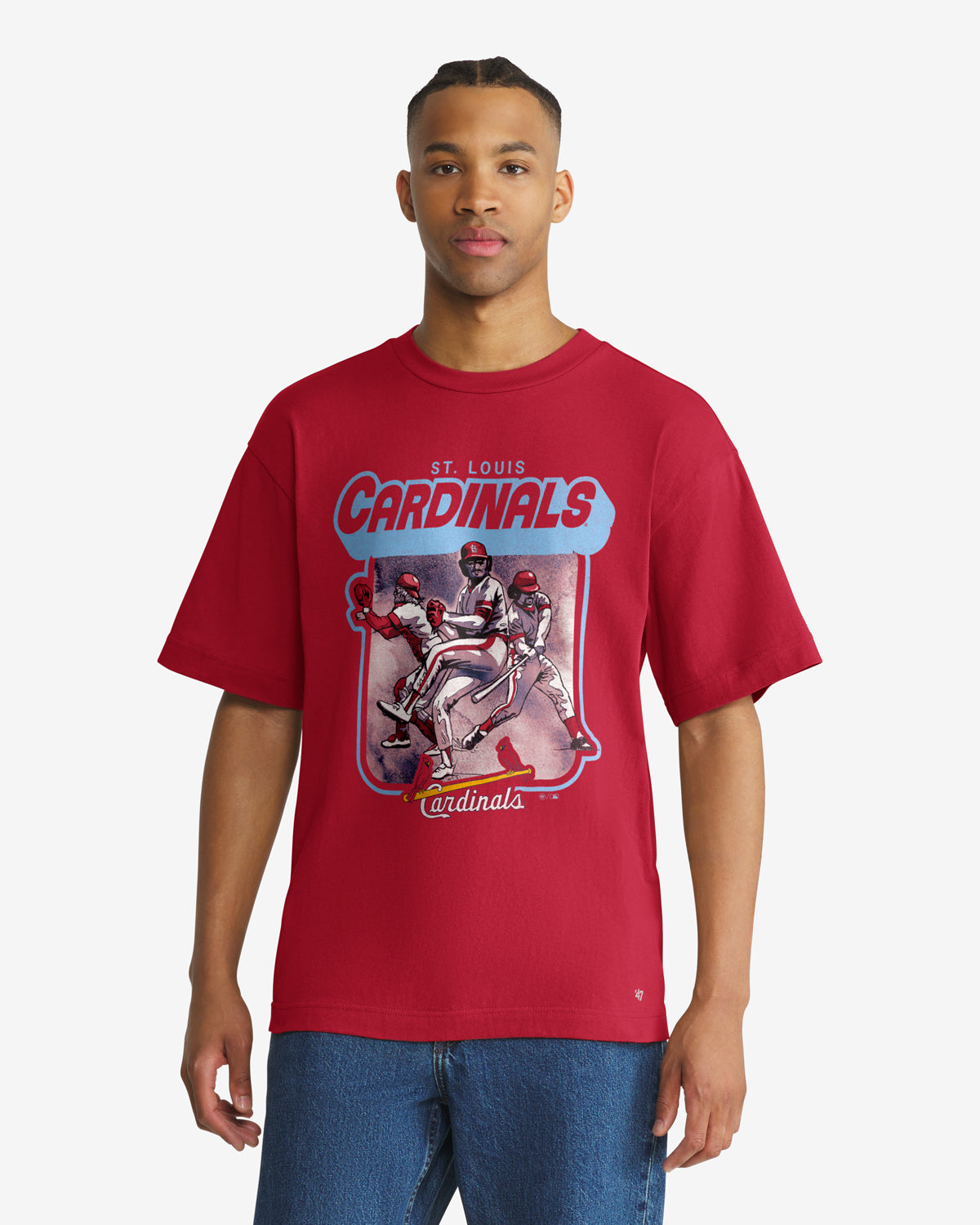 CARDINALS Tシャツ マルーン色 ST. LOUIS CARDINALS COOPERSTOWN INFIELD FLY '47 FOUNDATION TEE