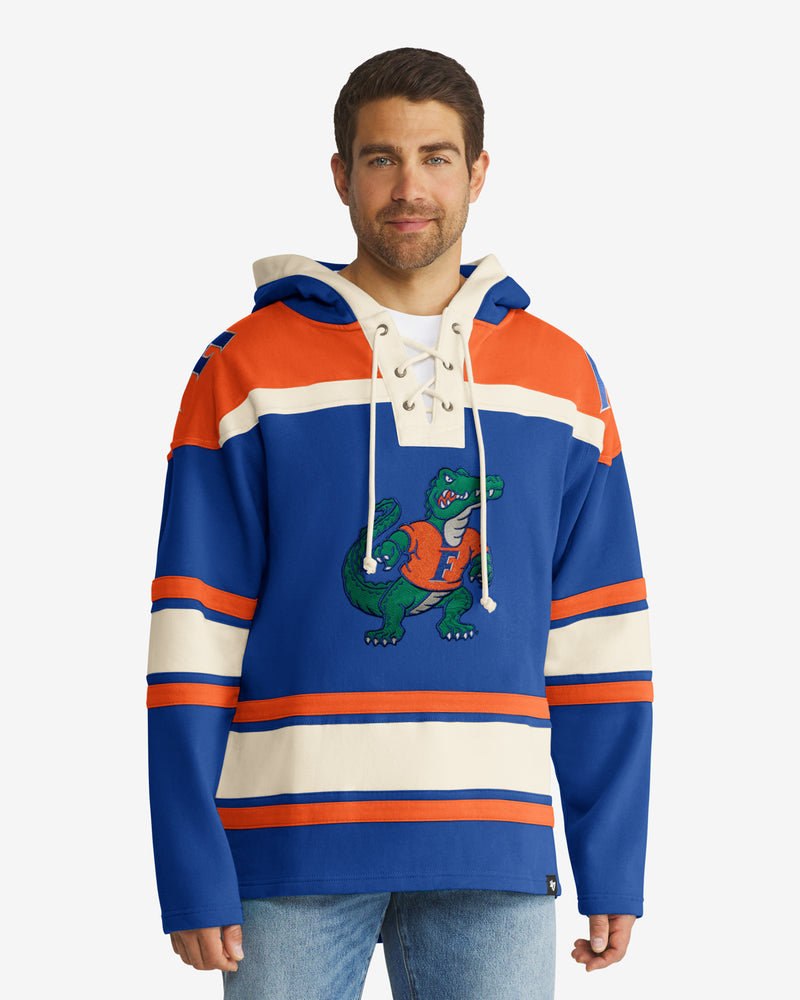 47 Florida Gators Mens Blue Superior Lacer Hockey Fashion Hood, Blue, 80% COTTON / 20% POLYESTER, Size M
