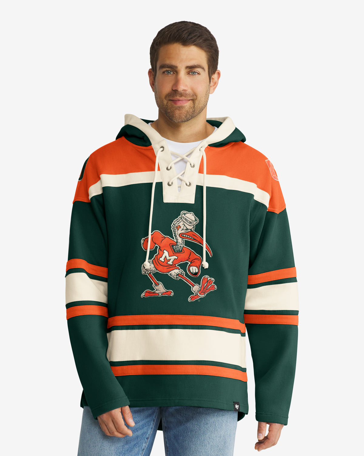 Miami Hurricanes Apparel | Fleece Lacer Hood | '47 – '47