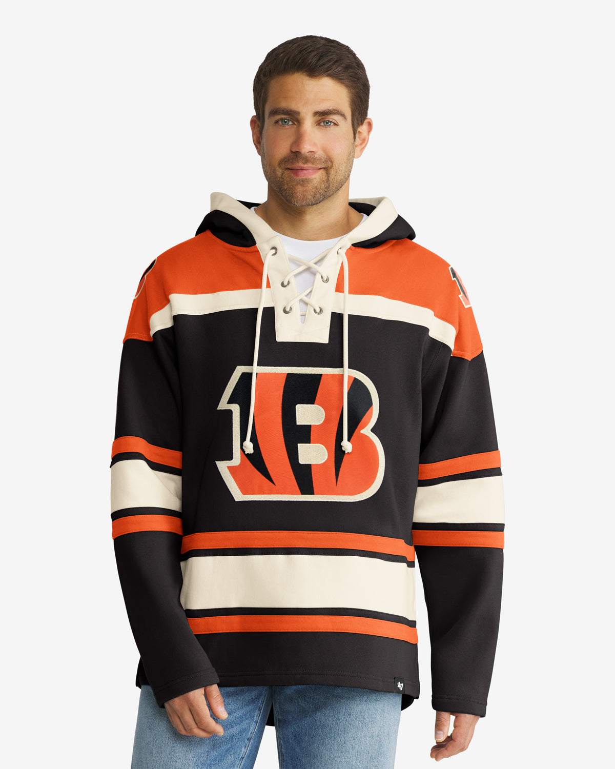 Cincinnati Bengals Apparel | Fleece Lacer Hood | '47 - Jet Black – '47