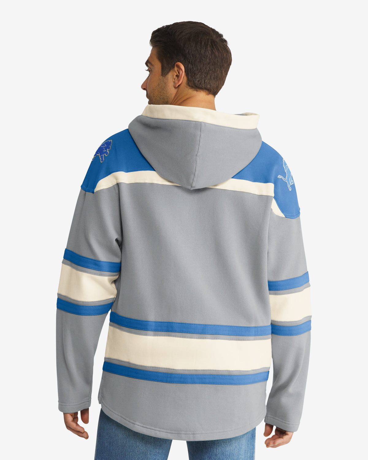 Detroit Lions Apparel | Fleece Lacer Hood | '47 - Gray – '47