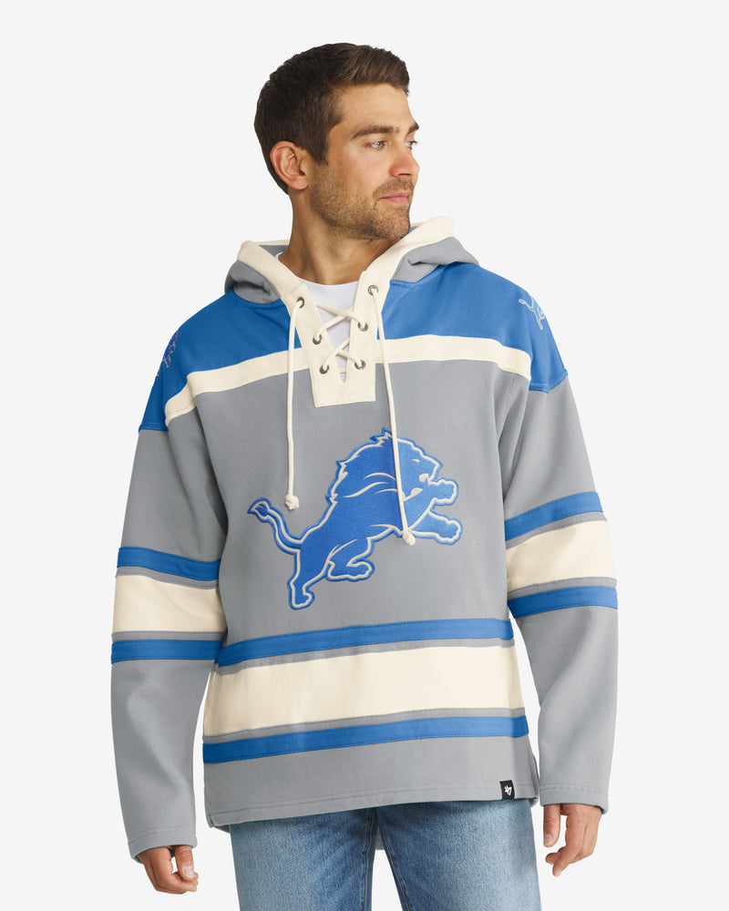 Detroit Lions Wolf Grey Superior Lacer Hood X-Large