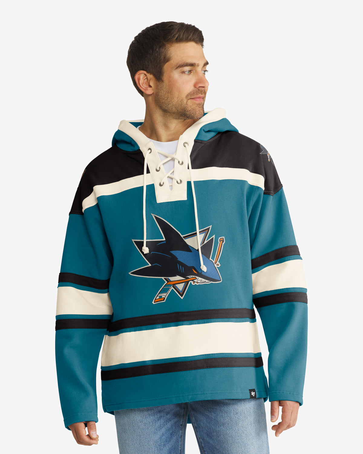 San Jose Sharks Apparel | Fleece Lacer Hood | '47 – '47