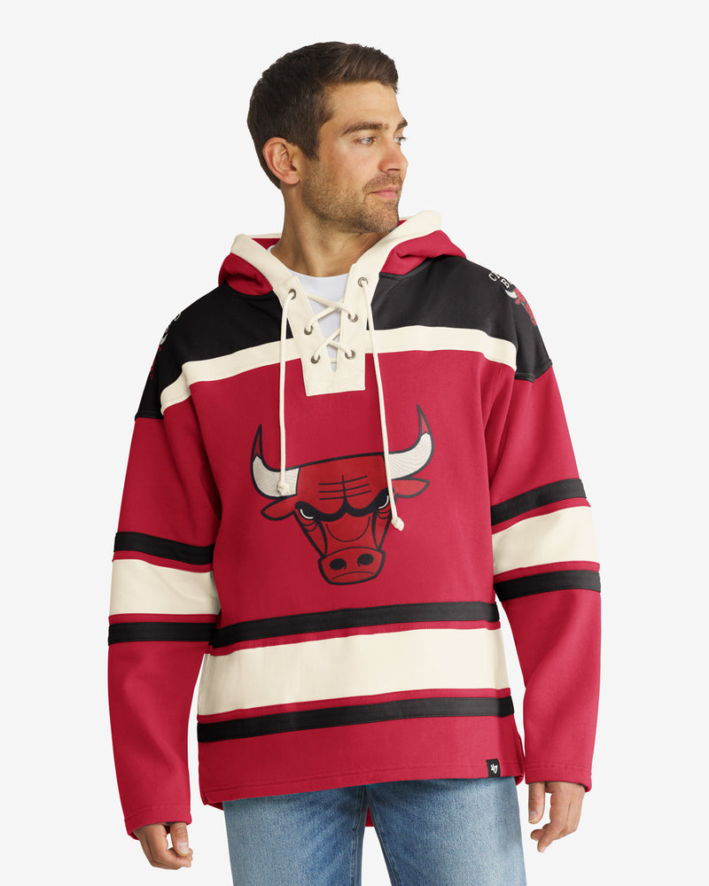 '47 Men's Chicago Bulls Lacer Hoodie - Red