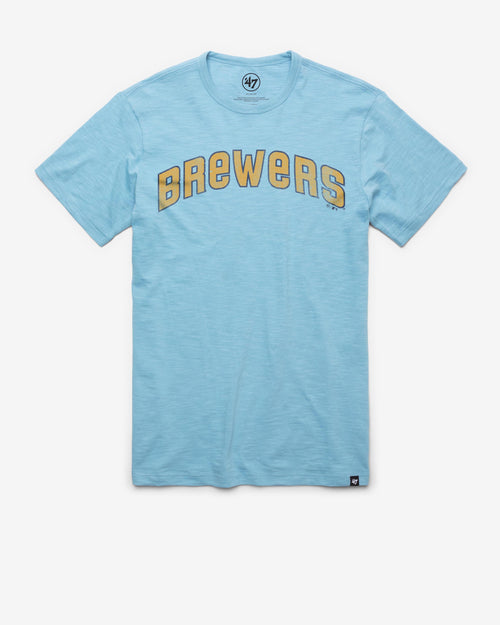 MILWAUKEE BREWERS COOPERSTOWN GRIT WORDMARK '47 SCRUM TEE