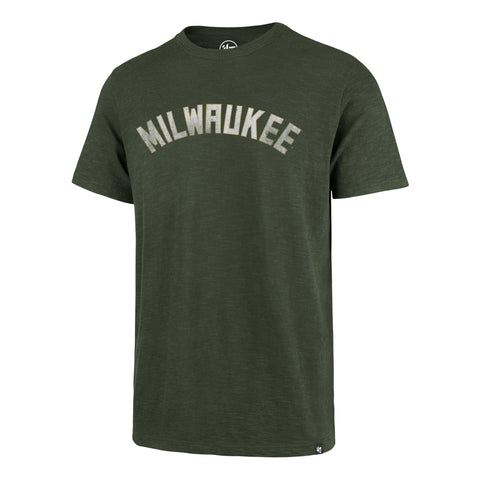 MILWAUKEE BUCKS GRIT WORDMARK '47 SCRUM TEE
