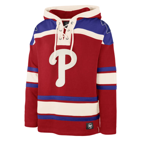 Philadelphia Phillies Men s 47 Brand Red Pullover Jersey Hoodie Small