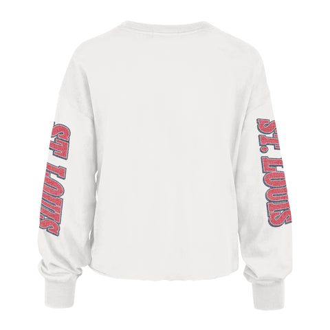 ST. LOUIS CARDINALS BRUSH BACK '47 PARKWAY LONG SLEEVE TEE WOMENS