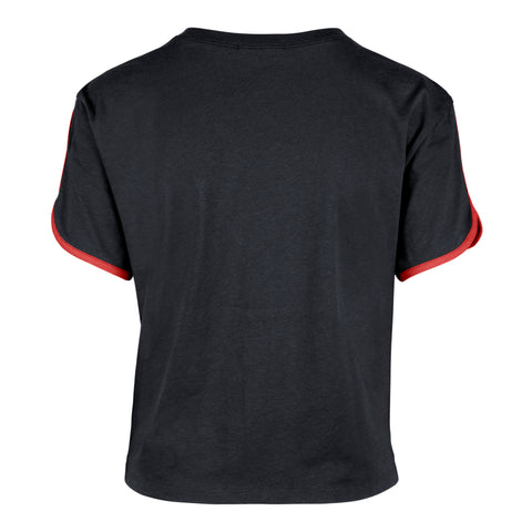 ATLANTA BRAVES PREMIER WORDMARK '47 DOLPHIN HEM CROP WOMENS