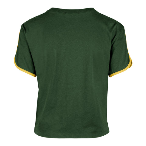 OAKLAND ATHLETICS PREMIER WORDMARK '47 DOLPHIN HEM CROP WOMENS