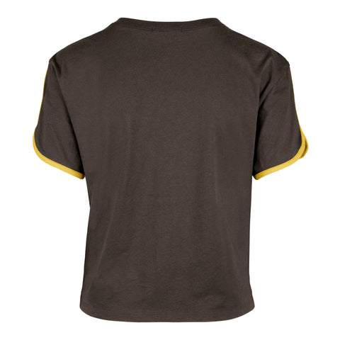SAN DIEGO PADRES PREMIER WORDMARK '47 DOLPHIN HEM CROP WOMENS
