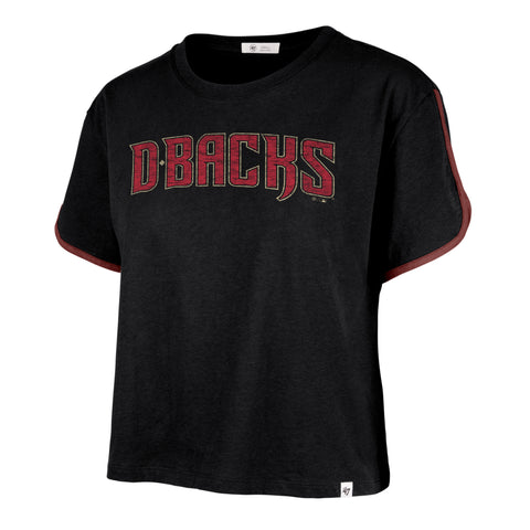 ARIZONA DIAMONDBACKS PREMIER WORDMARK '47 DOLPHIN HEM CROP WOMENS