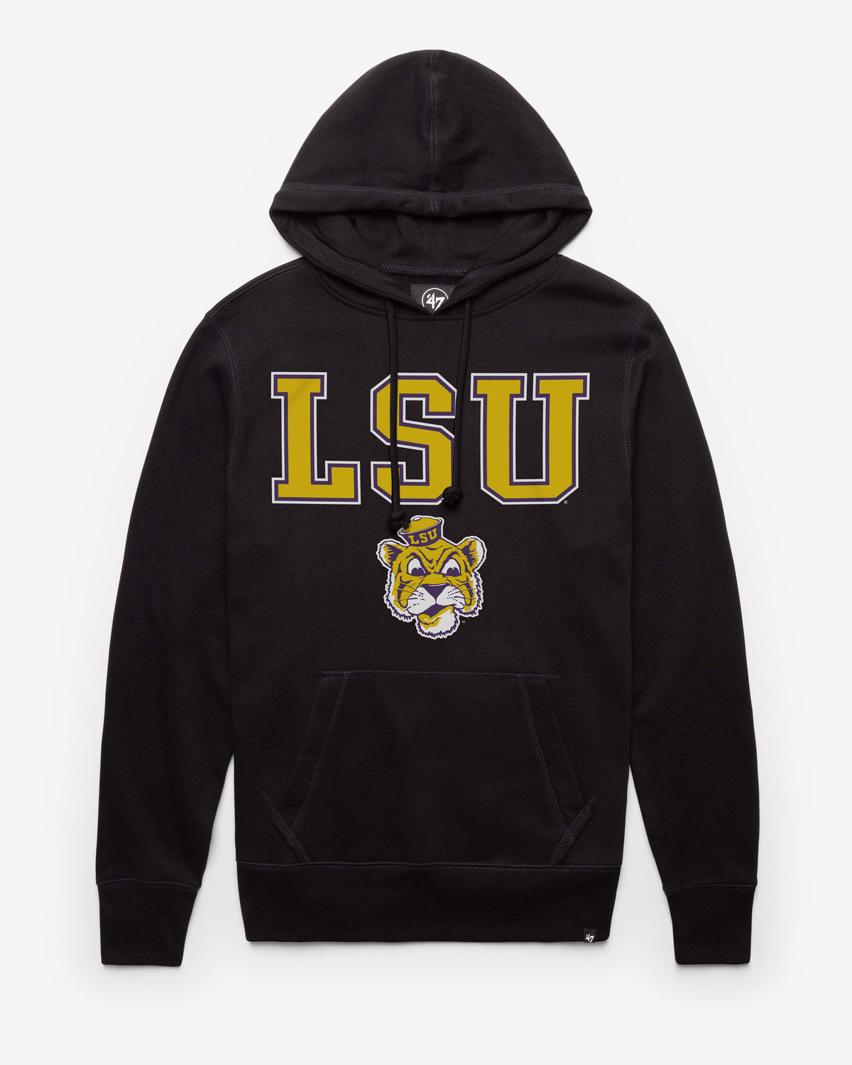 LSU TIGERS VINTAGE STRAIGHT BLOCK '47 HEADLINE HOOD