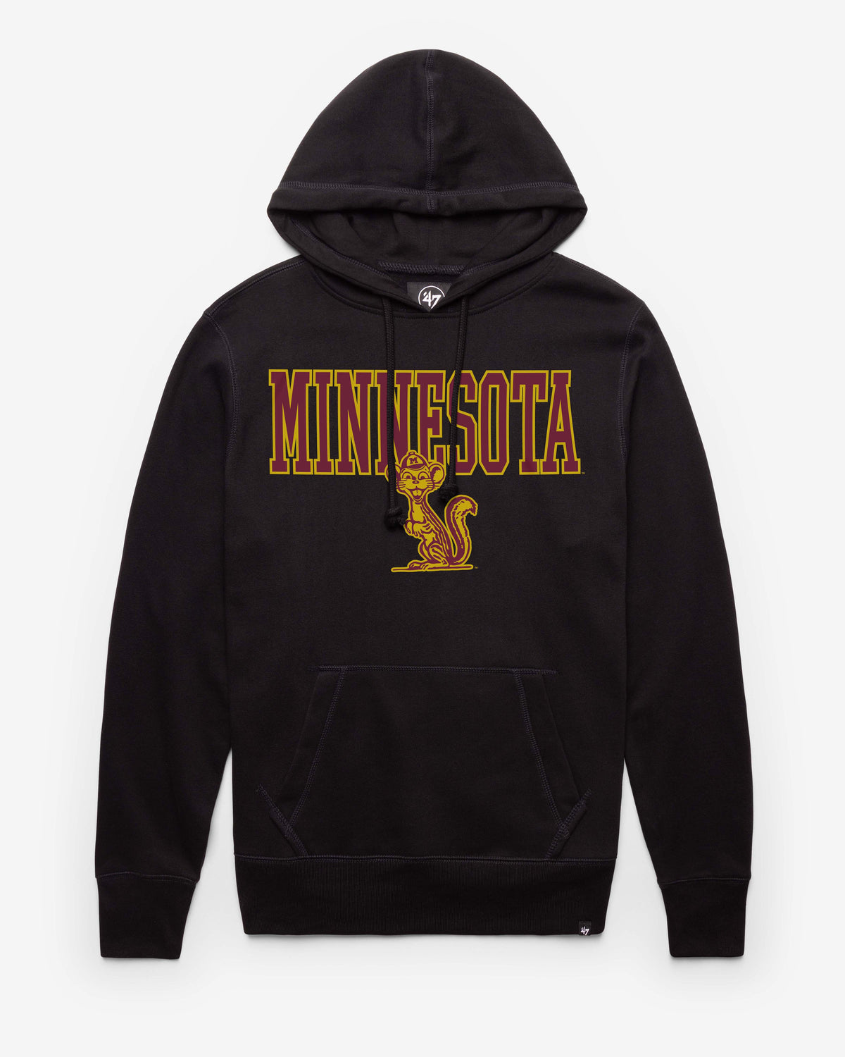 MINNESOTA GOLDEN GOPHERS VINTAGE STRAIGHT BLOCK '47 HEADLINE HOOD