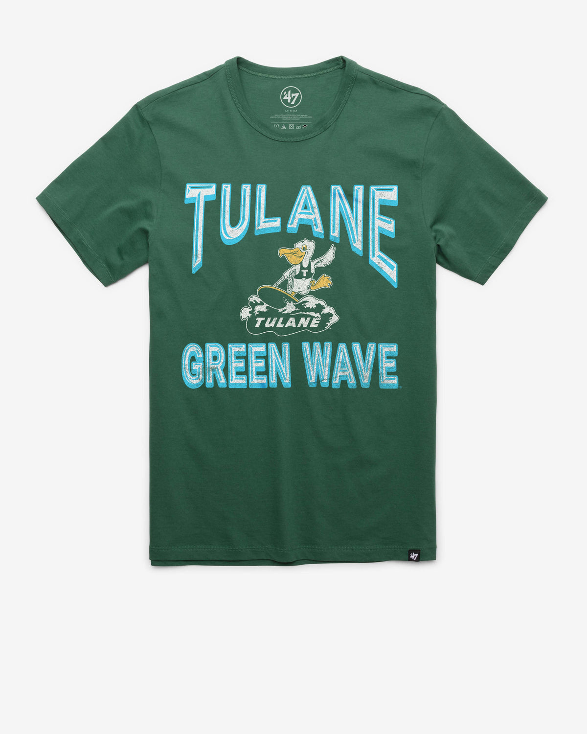 TULANE GREEN WAVE VINTAGE FAN OUT '47 FRANKLIN TEE