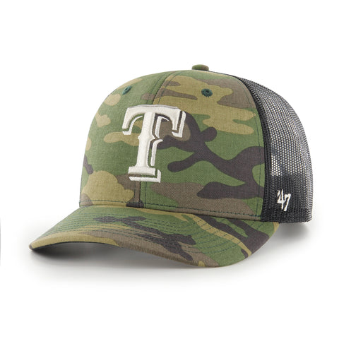 TEXAS RANGERS CAMO '47 TRUCKER