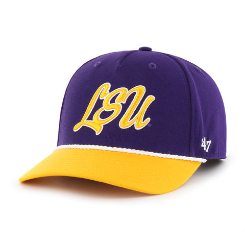 LOUISIANA STATE TIGERS LSU OVERHAND SCRIPT TWO TONE '47 MVP DV