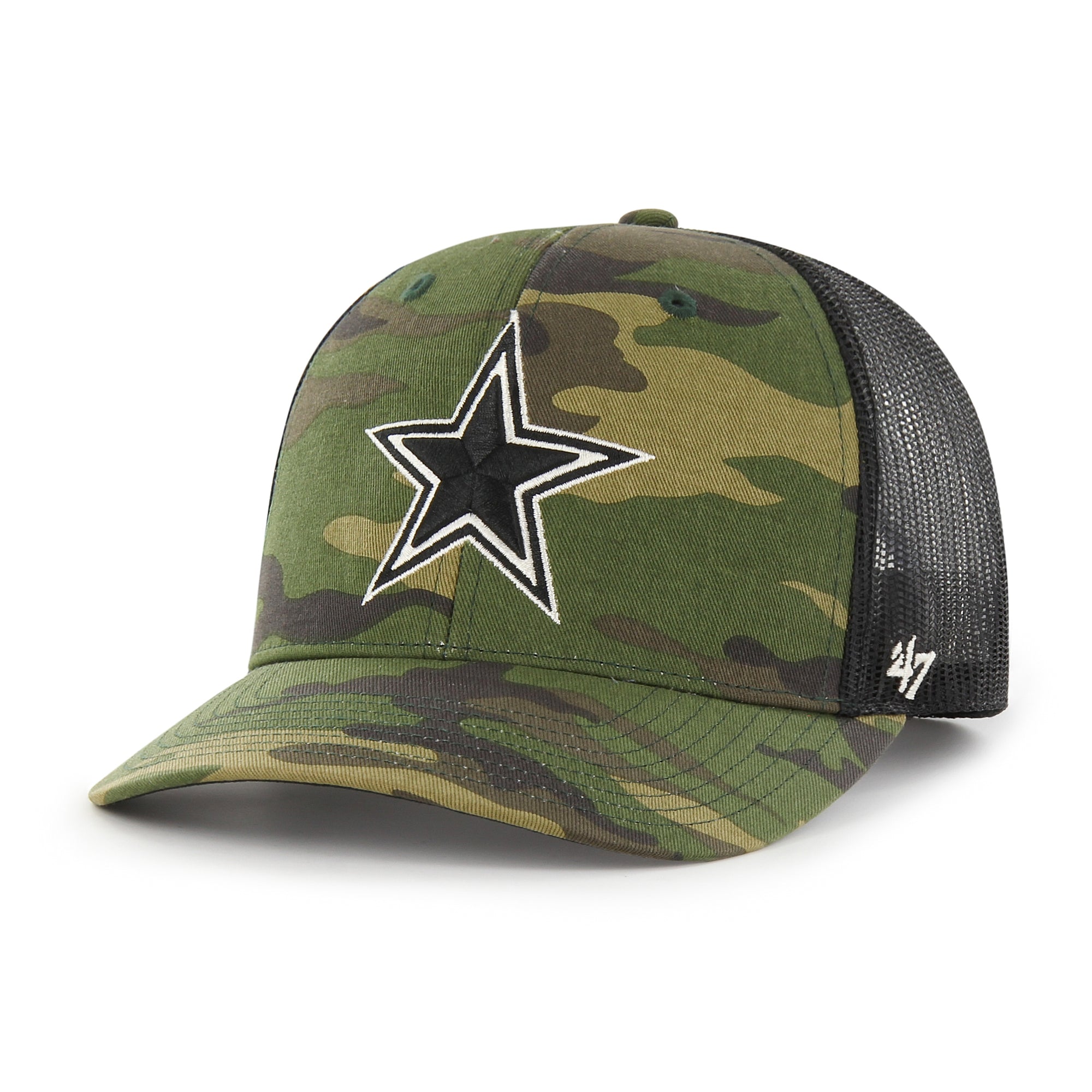 Dallas Cowboys Camo Strap '47 Trucker