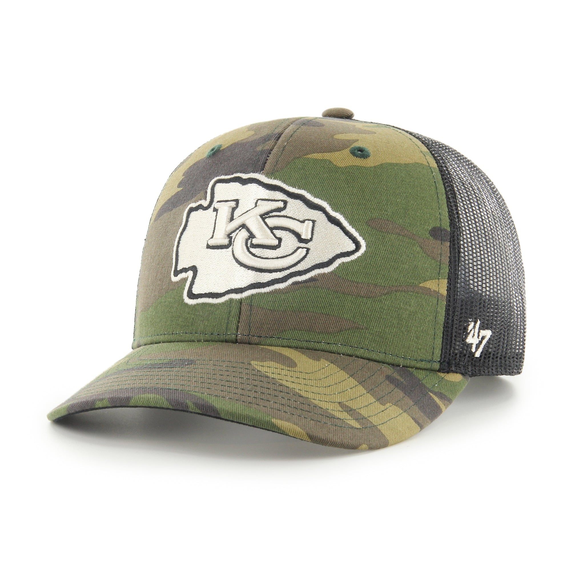Kansas City Chiefs Camo Strap '47 Trucker