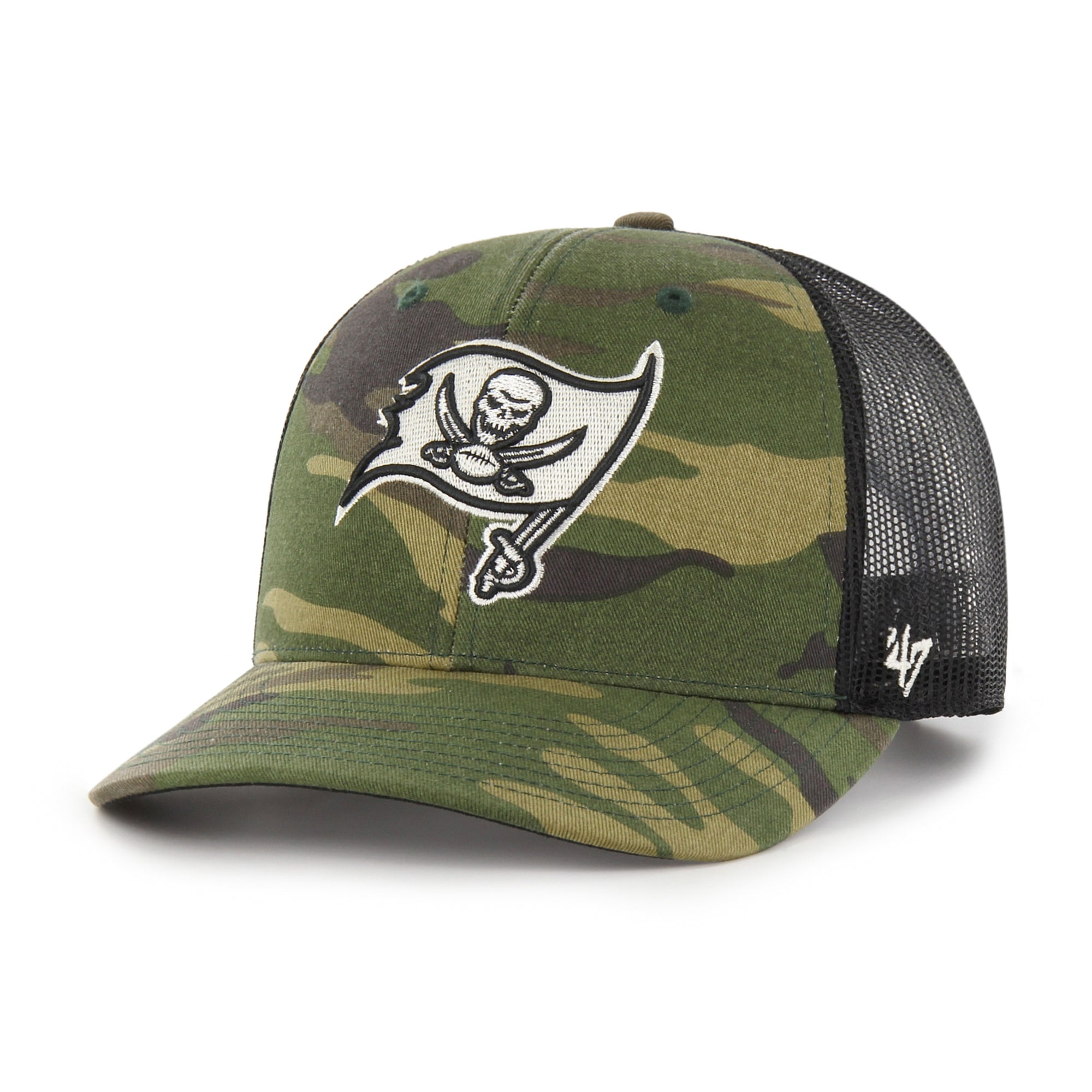 Tampa Bay Buccaneers Camo Strap '47 Trucker