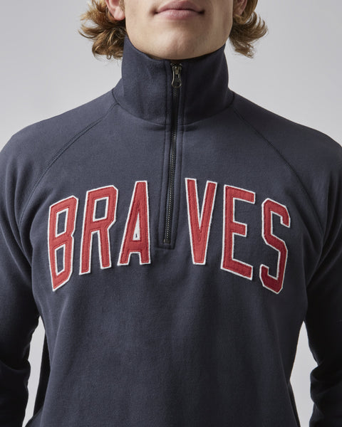 ATLANTA BRAVES BANKS '47 HARRIS SCRIMMAGE 1/4 ZIP