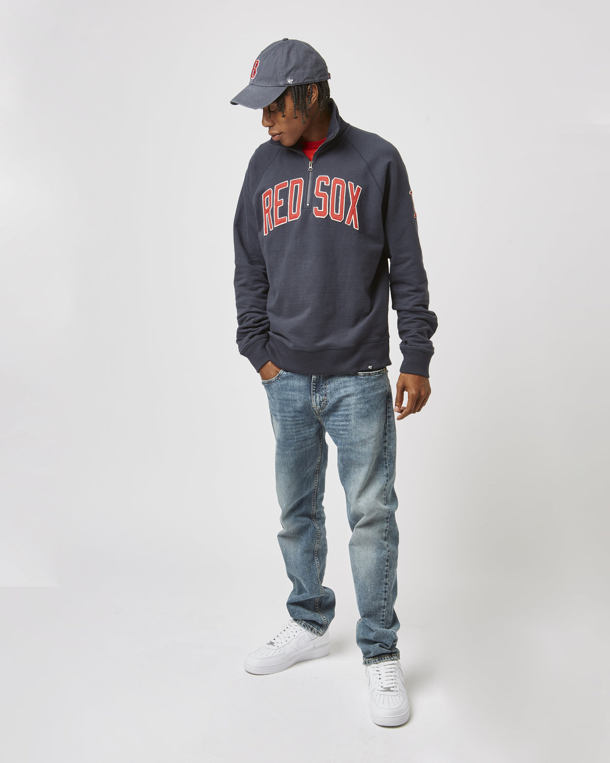 BOSTON RED SOX BANKS '47 HARRIS SCRIMMAGE 1/4 ZIP