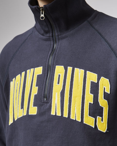 MICHIGAN WOLVERINES BANKS '47 HARRIS SCRIMMAGE 1/4 ZIP