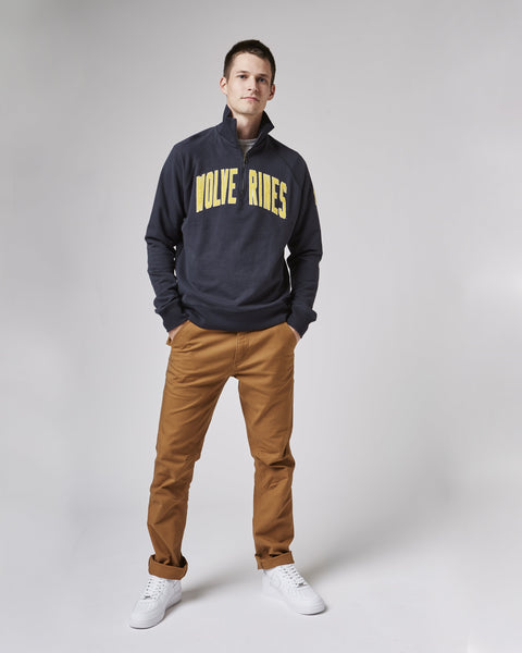 MICHIGAN WOLVERINES BANKS '47 HARRIS SCRIMMAGE 1/4 ZIP