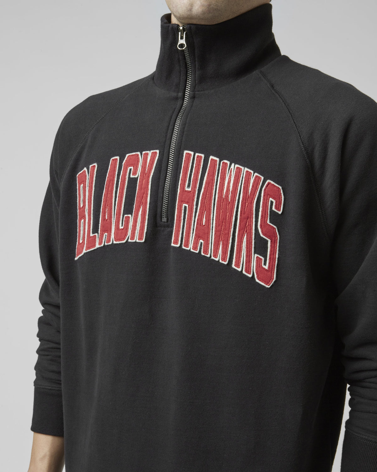 CHICAGO BLACKHAWKS BANKS '47 HARRIS SCRIMMAGE 1/4 ZIP