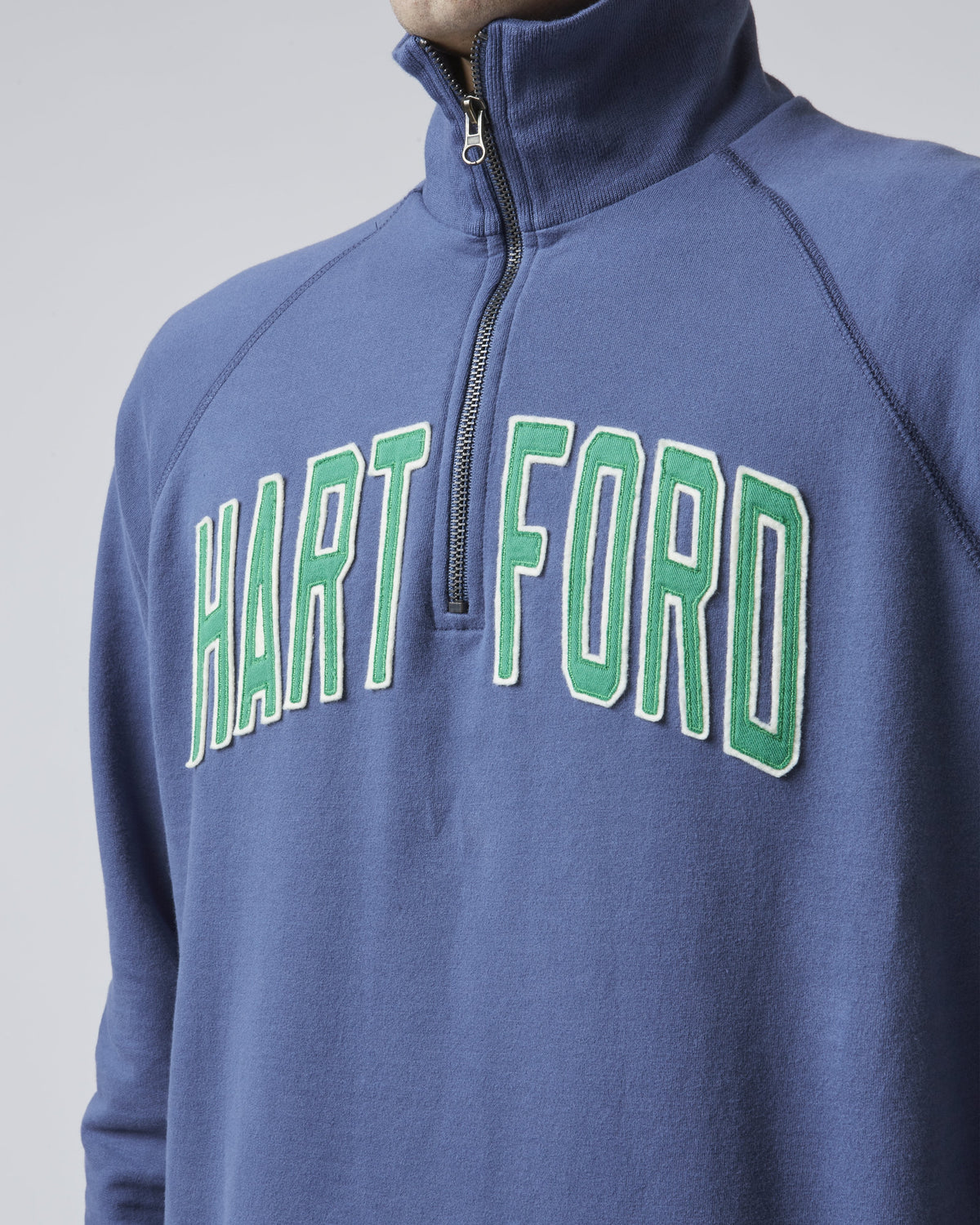 HARTFORD WHALERS VINTAGE BANKS '47 HARRIS SCRIMMAGE 1/4 ZIP
